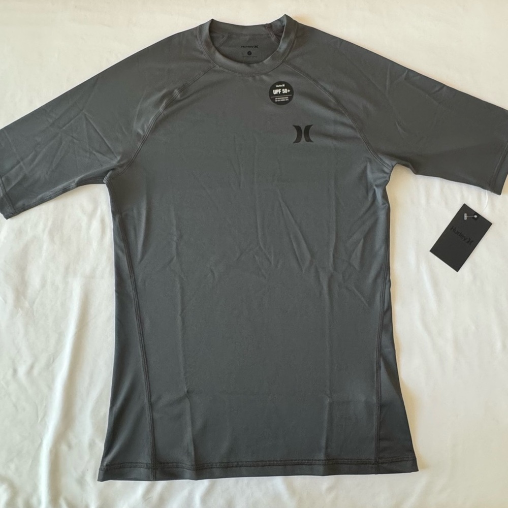 Hurley Men's L Charcoal Rash Guard